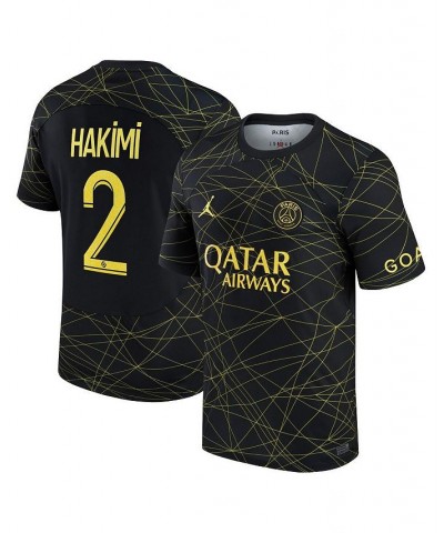 Men's Brand Achraf Hakimi Black Paris Saint-Germain 2022/23 Fourth Breathe Stadium Replica Player Jersey $42.00 Jersey