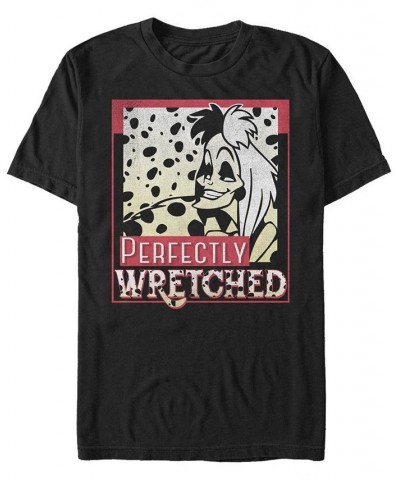 Men's 101 Dalmations Wretched Cruella Short Sleeve T-shirt Black $15.05 T-Shirts