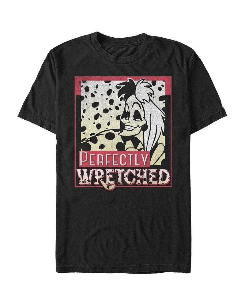 Men's 101 Dalmations Wretched Cruella Short Sleeve T-shirt Black $15.05 T-Shirts