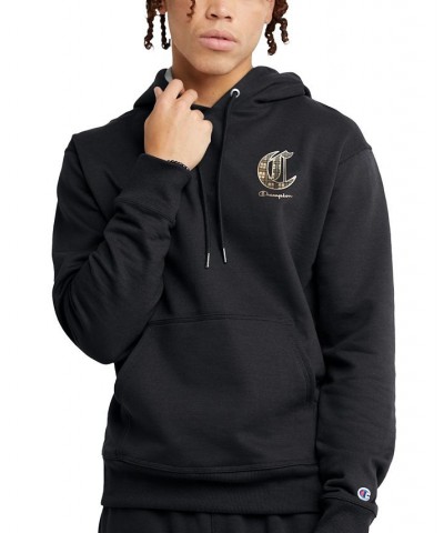 Men's Powerblend Long-Sleeve Pullover Graphic Hoodie Black $19.78 Sweatshirt