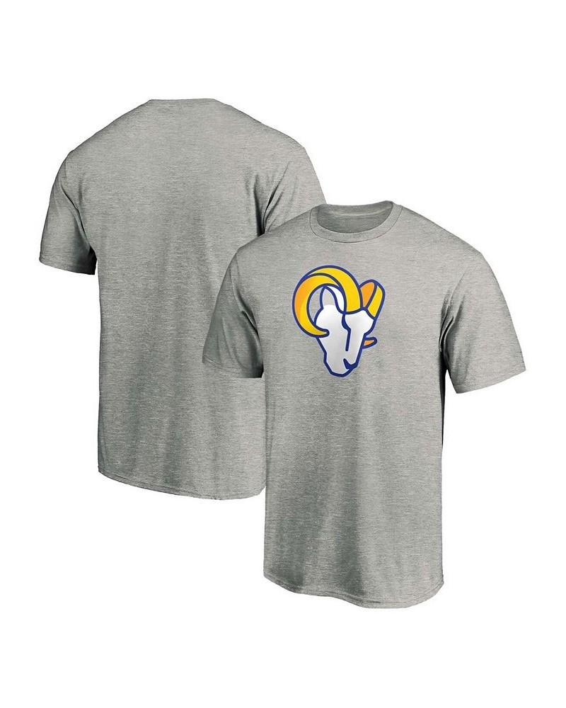 Men's Heathered Gray Los Angeles Rams Primary Logo T-shirt $17.97 T-Shirts