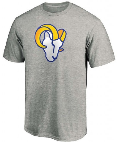 Men's Heathered Gray Los Angeles Rams Primary Logo T-shirt $17.97 T-Shirts