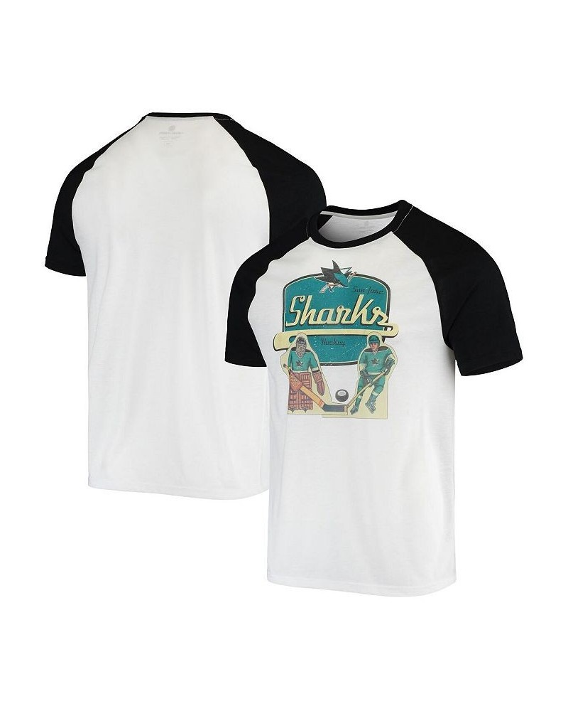 Men's White San Jose Sharks Table Top Raglan T-shirt $28.00 T-Shirts