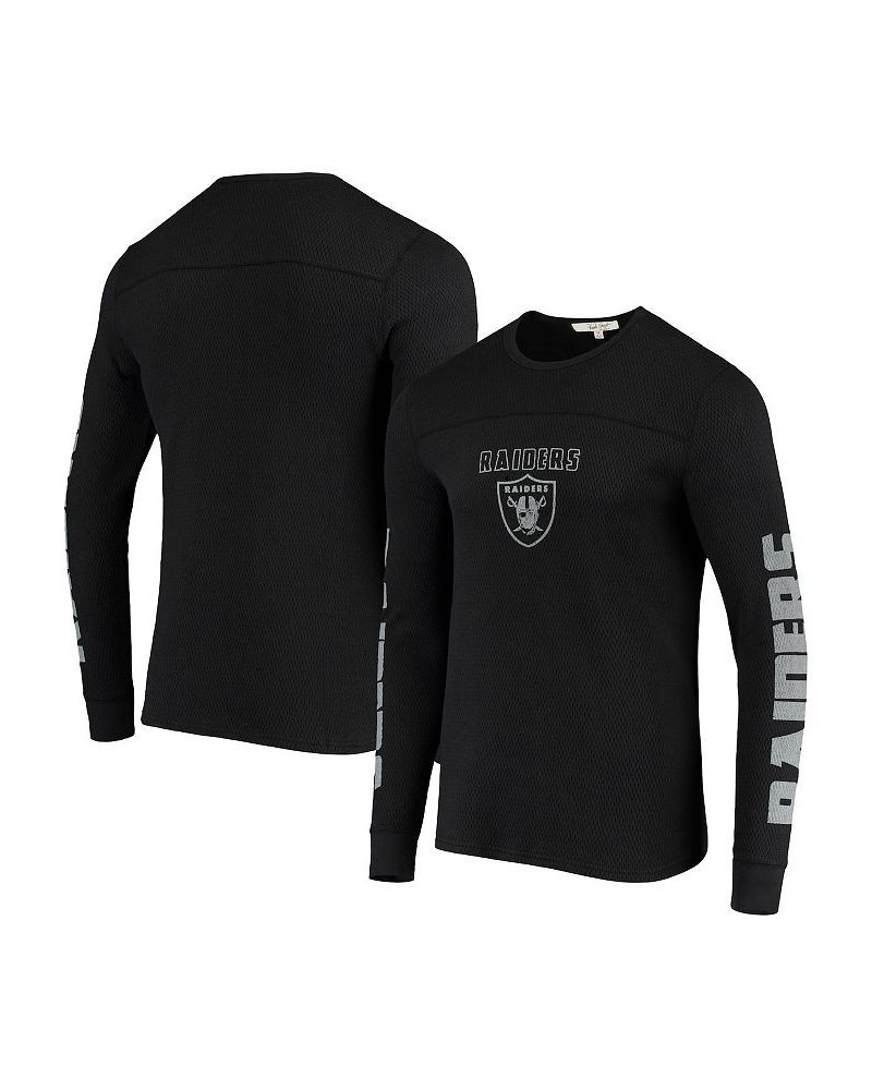 Men's Black Las Vegas Raiders Heavyweight Thermal Long Sleeve T-shirt $32.47 T-Shirts