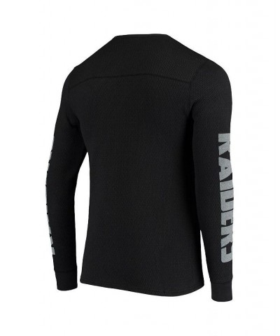 Men's Black Las Vegas Raiders Heavyweight Thermal Long Sleeve T-shirt $32.47 T-Shirts