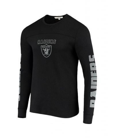 Men's Black Las Vegas Raiders Heavyweight Thermal Long Sleeve T-shirt $32.47 T-Shirts