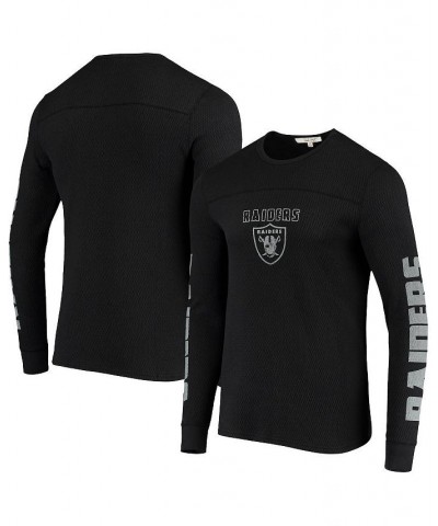 Men's Black Las Vegas Raiders Heavyweight Thermal Long Sleeve T-shirt $32.47 T-Shirts