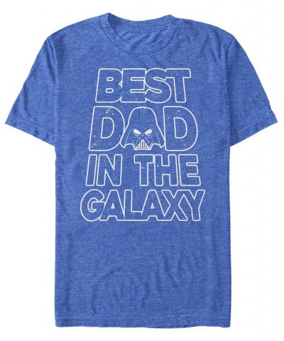 Men's Star Wars Vader Father's Day Galaxy's Best Short Sleeve T-shirt Blue $14.35 T-Shirts