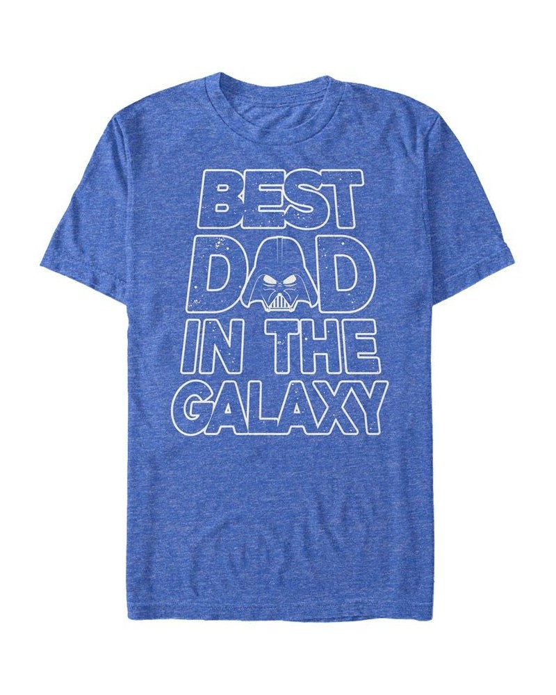 Men's Star Wars Vader Father's Day Galaxy's Best Short Sleeve T-shirt Blue $14.35 T-Shirts