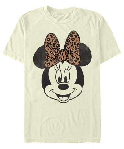 Men's Mickey Classic Minnie Face Short Sleeve Crew T-shirt Tan/Beige $19.24 T-Shirts