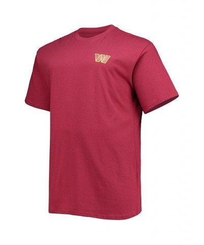 Men's Branded Burgundy Washington Commanders Big and Tall 1 Dad 2-Hit T-shirt $18.06 T-Shirts