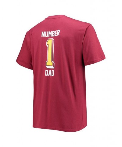 Men's Branded Burgundy Washington Commanders Big and Tall 1 Dad 2-Hit T-shirt $18.06 T-Shirts