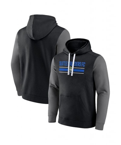 Men's Branded Black Seattle Sounders FC To Victory Pullover Hoodie $29.67 Sweatshirt