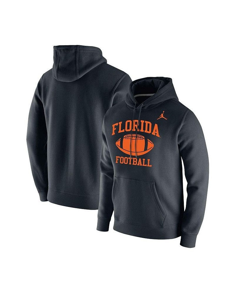 Men's Brand Black Florida Gators Retro Football Club Fleece Pullover Hoodie $36.55 Sweatshirt