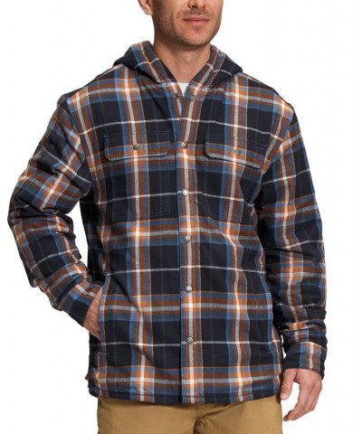 Men's Hooded Campshire Shirt Blue $24.86 Sweatshirt