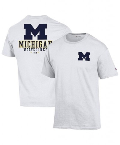 Men's White Michigan Wolverines Stack 2-Hit T-shirt $18.00 T-Shirts