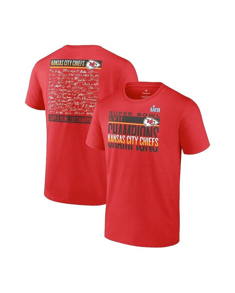 Men's Branded Red Kansas City Chiefs Super Bowl LVII Champions Big and Tall Signature Roster T-shirt $23.32 T-Shirts