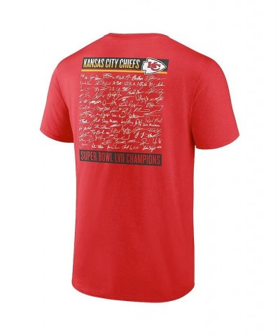 Men's Branded Red Kansas City Chiefs Super Bowl LVII Champions Big and Tall Signature Roster T-shirt $23.32 T-Shirts