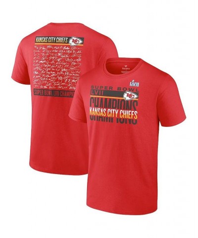 Men's Branded Red Kansas City Chiefs Super Bowl LVII Champions Big and Tall Signature Roster T-shirt $23.32 T-Shirts