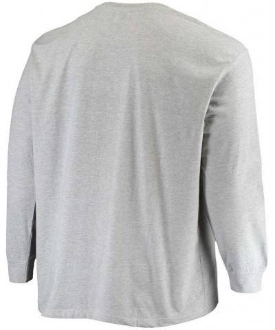 Men's Big and Tall Heathered Gray Los Angeles Rams Practice Long Sleeve T-shirt $20.79 T-Shirts