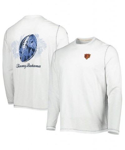 Men's White Chicago Bears Laces Out Billboard Long Sleeve T-shirt $51.60 T-Shirts