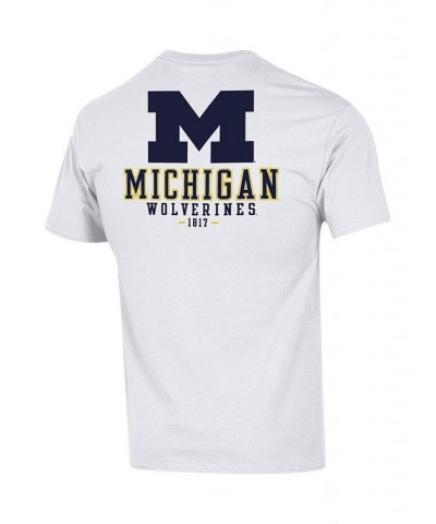 Men's White Michigan Wolverines Stack 2-Hit T-shirt $18.00 T-Shirts