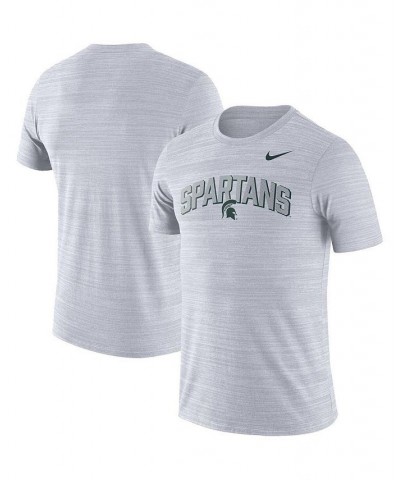 Men's White Michigan State Spartans 2022 Game Day Sideline Velocity Performance T-shirt $21.50 T-Shirts