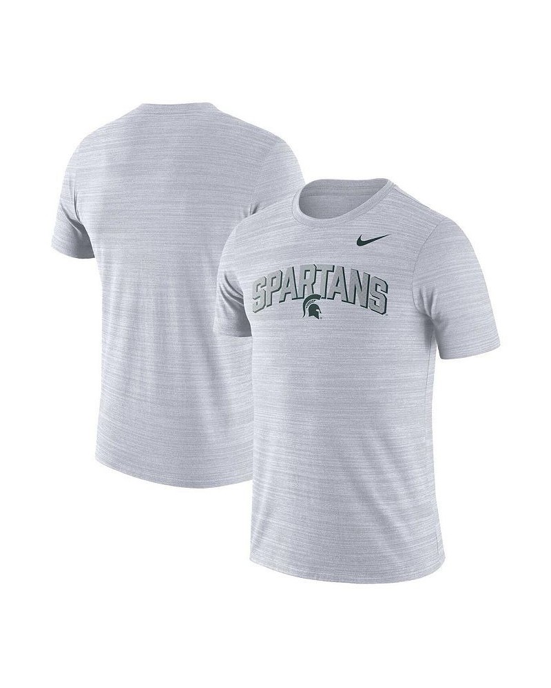 Men's White Michigan State Spartans 2022 Game Day Sideline Velocity Performance T-shirt $21.50 T-Shirts