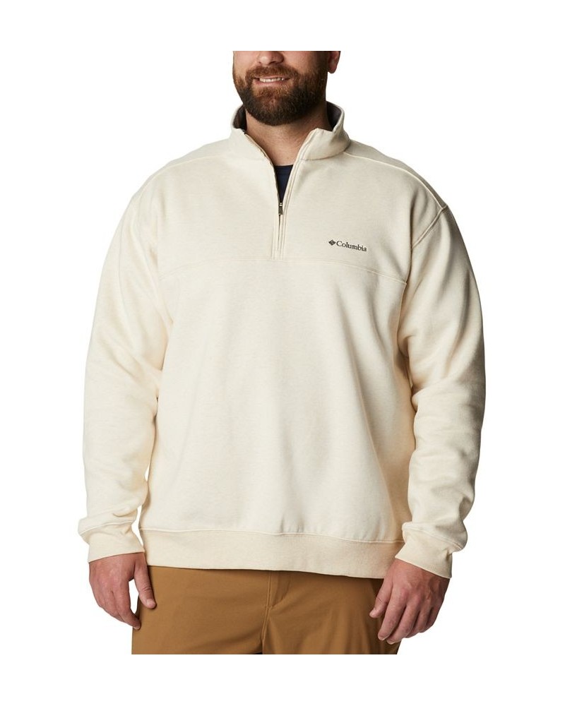 Men's Big & Tall Hart Mountain II Half Zip Sweatshirt Tan/Beige $31.85 Sweatshirt