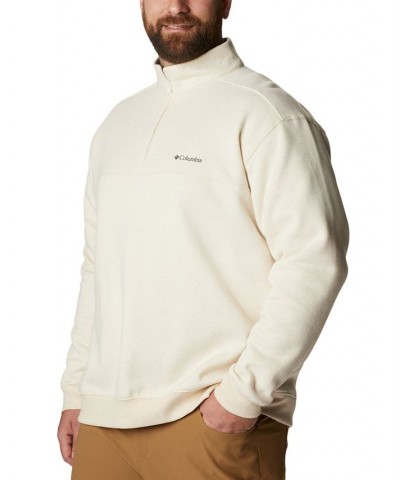 Men's Big & Tall Hart Mountain II Half Zip Sweatshirt Tan/Beige $31.85 Sweatshirt