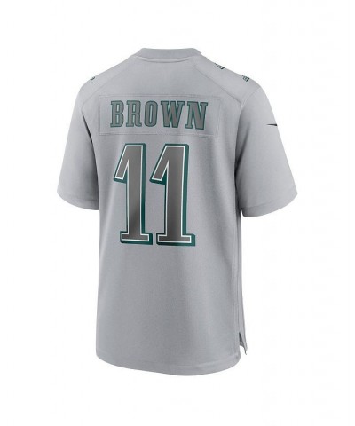 Men's A.J. Brown Gray Philadelphia Eagles Super Bowl LVII Patch Atmosphere Fashion Game Jersey $56.00 Jersey