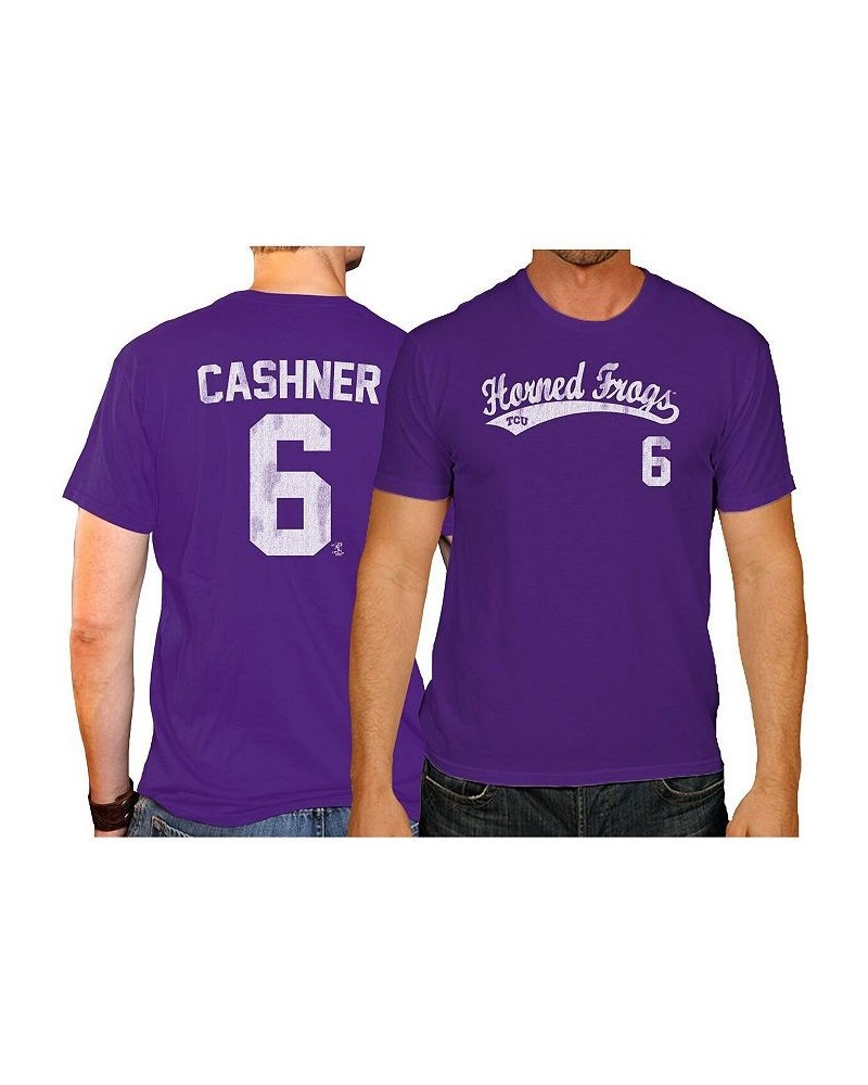 Men's Andrew Cashner Purple TCU Horned Frogs NCAA Baseball T-shirt $19.32 T-Shirts