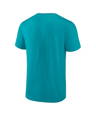 Men's Branded Aqua, White Miami Dolphins Long and Short Sleeve Two-Pack T-shirt $26.78 T-Shirts