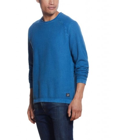 Men's Stonewash Textured Sweater Mykonos Blue $15.12 Sweaters