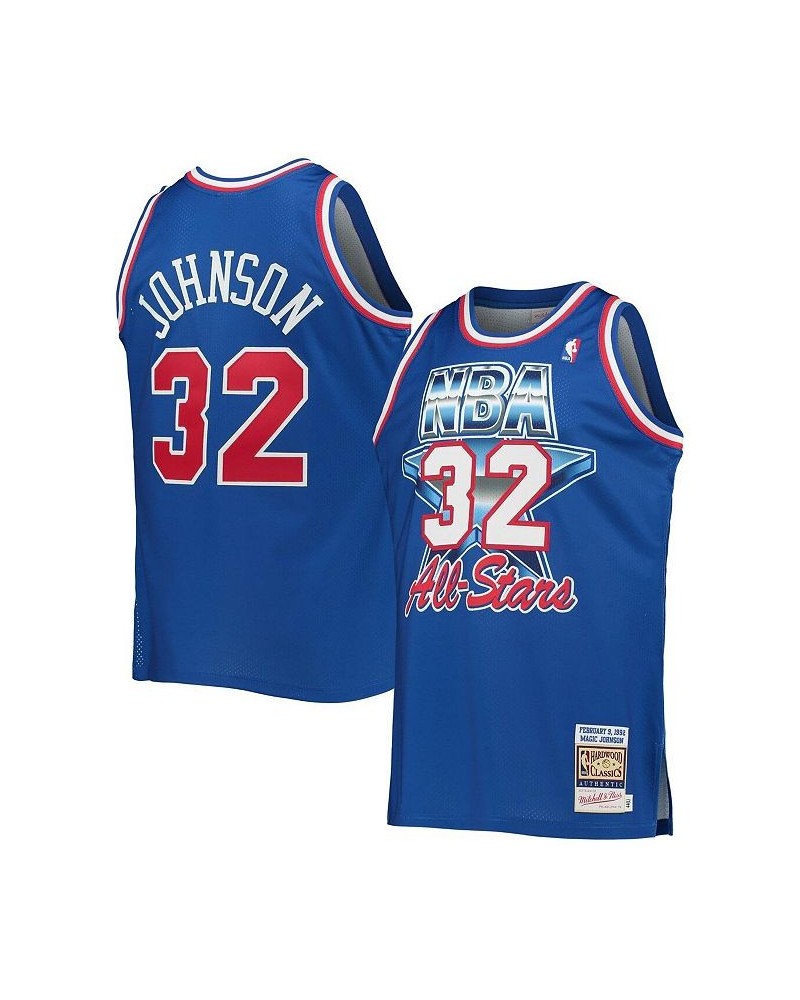 Men's Magic Johnson Royal Western Conference Hardwood Classics 1992 NBA All-Star Game Authentic Jersey $96.35 Jersey