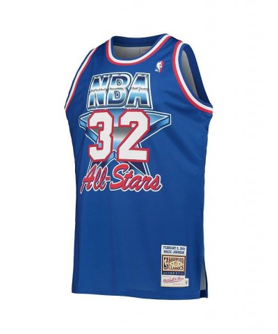 Men's Magic Johnson Royal Western Conference Hardwood Classics 1992 NBA All-Star Game Authentic Jersey $96.35 Jersey