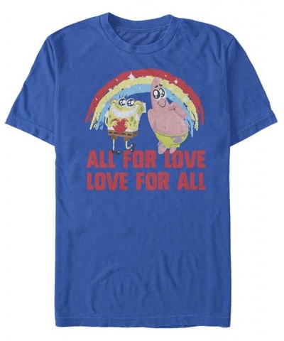 Men's All for Love Short Sleeve Crew T-shirt Blue $14.70 T-Shirts