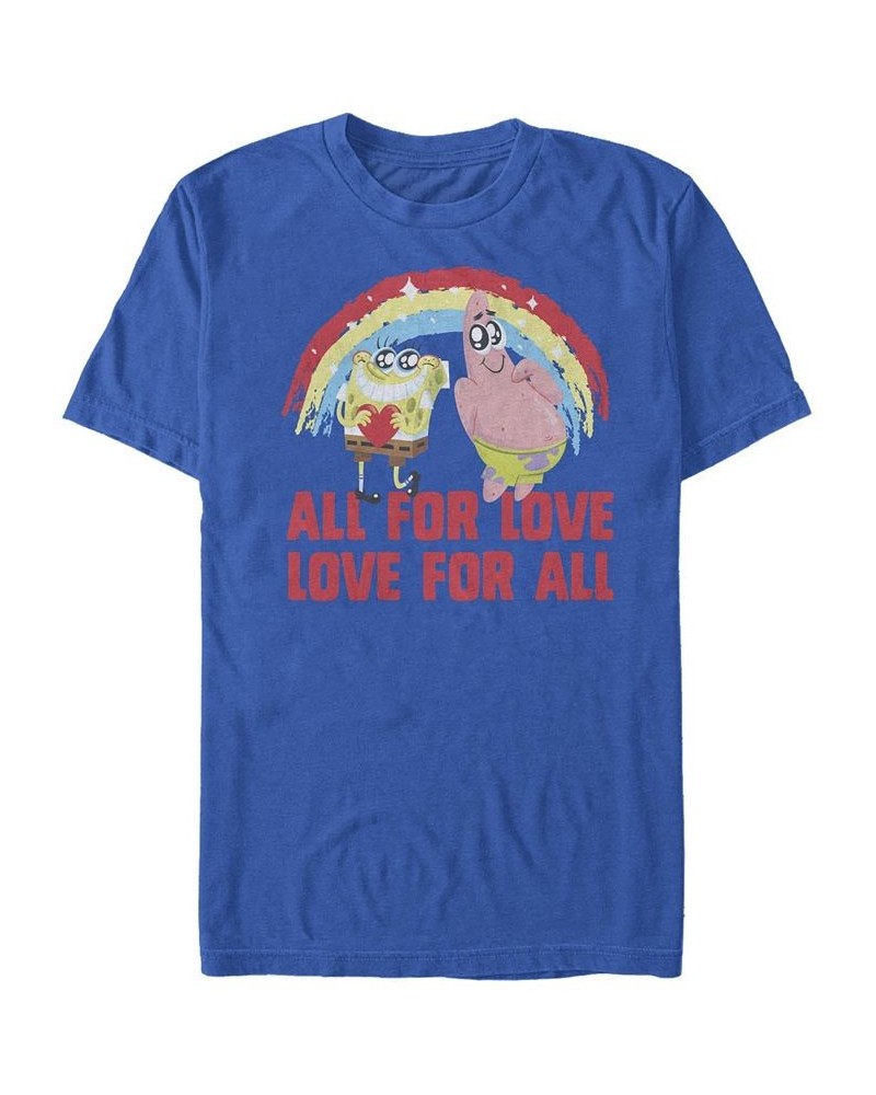 Men's All for Love Short Sleeve Crew T-shirt Blue $14.70 T-Shirts