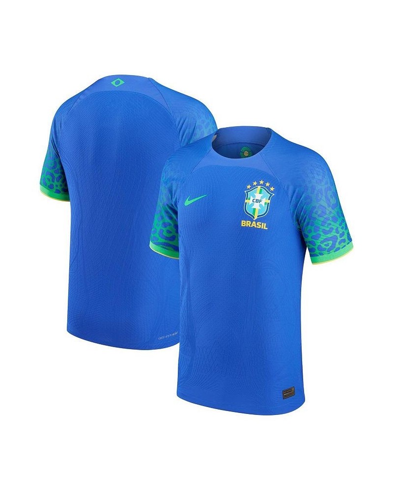 Men's Blue Brazil National Team 2022/23 Away Vapor Match Authentic Blank Jersey $61.20 Jersey