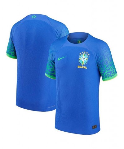 Men's Blue Brazil National Team 2022/23 Away Vapor Match Authentic Blank Jersey $61.20 Jersey