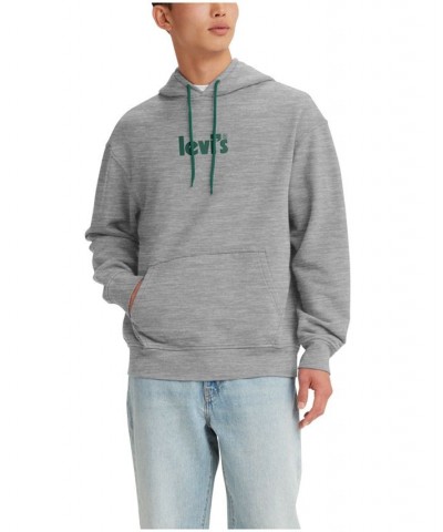 Men's Relaxed Fit Graphic Logo Hoodie Sweatshirt Gray $15.31 Sweatshirt