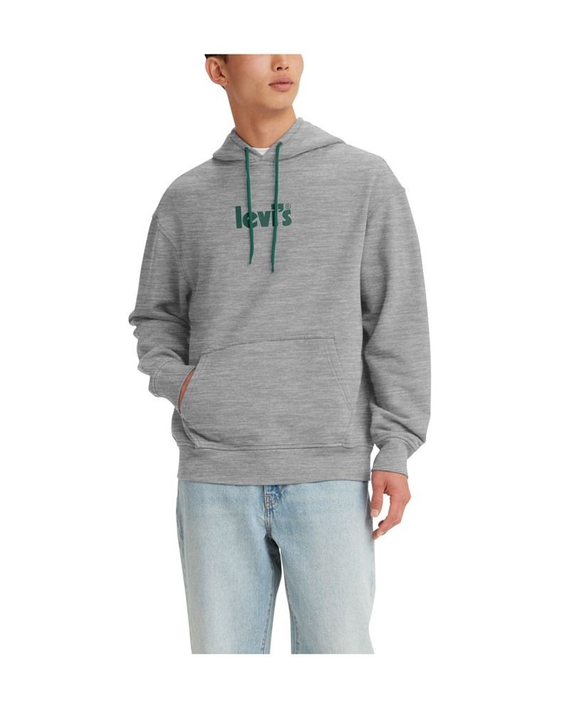 Men's Relaxed Fit Graphic Logo Hoodie Sweatshirt Gray $15.31 Sweatshirt