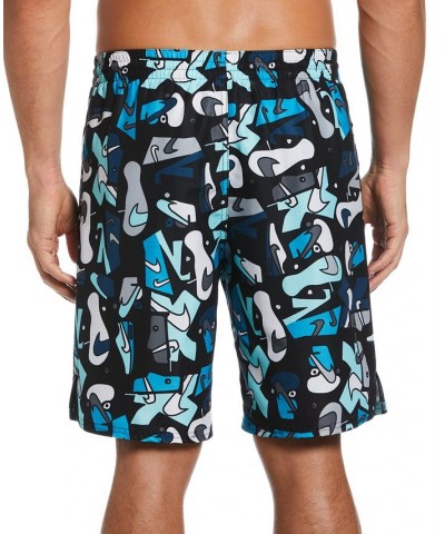 Men's Sneaker-Print 9" Volley Shorts Blue $27.82 Swimsuits