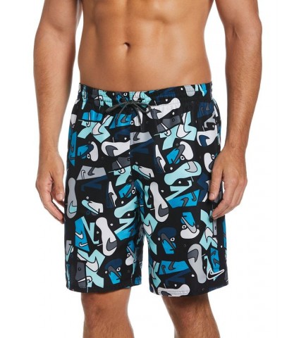 Men's Sneaker-Print 9" Volley Shorts Blue $27.82 Swimsuits