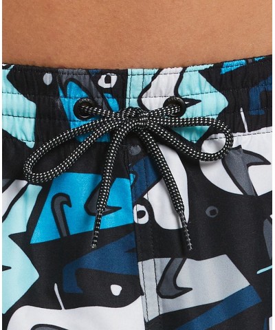 Men's Sneaker-Print 9" Volley Shorts Blue $27.82 Swimsuits