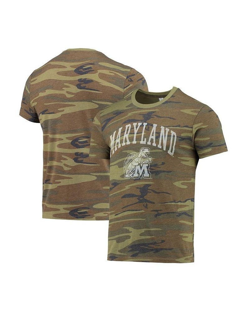 Men's Camo Maryland Terrapins Arch Logo Tri-Blend T-shirt $24.95 T-Shirts