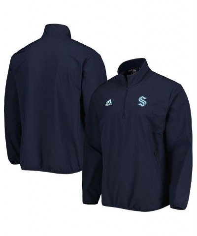 Men's Navy Seattle Kraken COLD.RDY Quarter-Zip Jacket $37.40 Jackets