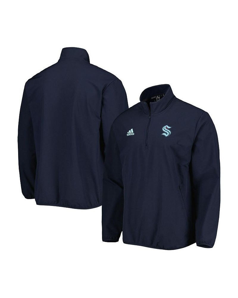 Men's Navy Seattle Kraken COLD.RDY Quarter-Zip Jacket $37.40 Jackets