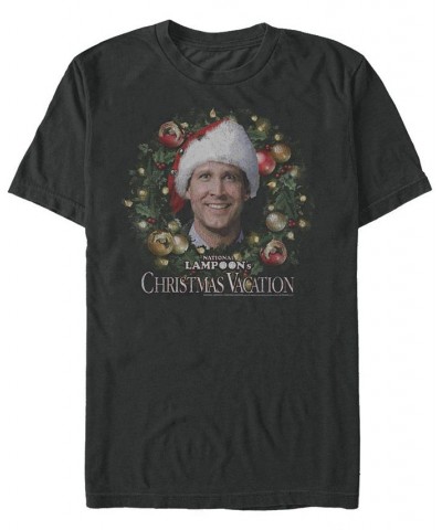 Men's National Lampoon Christmas Vacation Clark Wreath Short Sleeves T-shirt Black $20.99 T-Shirts