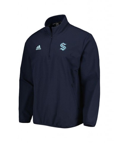 Men's Navy Seattle Kraken COLD.RDY Quarter-Zip Jacket $37.40 Jackets